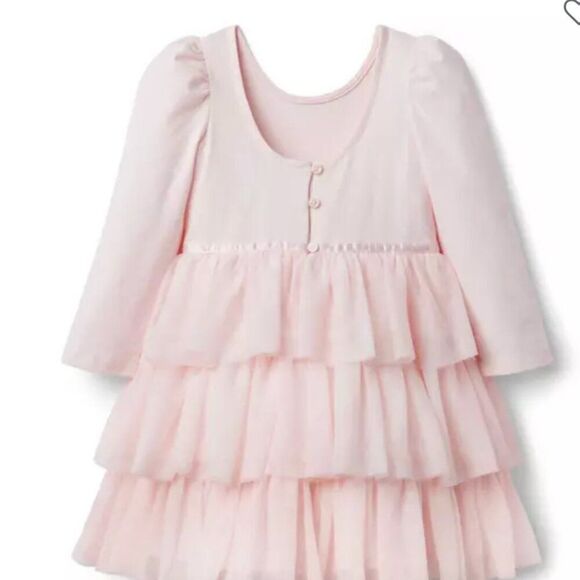 Janie and Jack 100043590 Girl Barely Pink Tiered Ballet Dress size 12 NWT - Picture 2 of 5